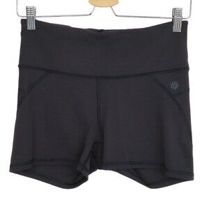 Athleta Womens Small Solid Black Athletic Workout Shorts 3.25in Inseam Pull On